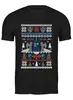 Заказать мужскую футболку в Москве. Футболка классическая Новогодний Тардис от printik - готовые дизайны и нанесение принтов.