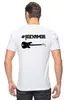 Заказать мужскую футболку в Москве. Футболка классическая Rocknmob - Бас-гитарист (черные принты) от accs@rocknmob.com - готовые дизайны и нанесение принтов.