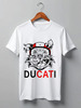 Заказать мужскую футболку в Москве. Футболка классическая DUCATI от Илья Щеблецов - готовые дизайны и нанесение принтов.