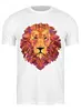 Заказать мужскую футболку в Москве. Футболка классическая Лев (Lion) от trugift - готовые дизайны и нанесение принтов.