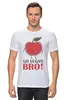 Заказать мужскую футболку в Москве. Футболка классическая Go Vegan Bro! от vegan@thespaceway.info - готовые дизайны и нанесение принтов.