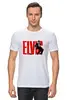 Заказать мужскую футболку в Москве. Футболка классическая Elvis Presley от Fedor - готовые дизайны и нанесение принтов.