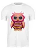 Заказать мужскую футболку в Москве. Футболка классическая Сова (Owl) от trugift - готовые дизайны и нанесение принтов.