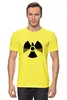 Заказать мужскую футболку в Москве. Футболка классическая Знак радиационной опасности от trend - готовые дизайны и нанесение принтов.