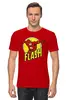 Заказать мужскую футболку в Москве. Футболка классическая Флэш  от geekbox - готовые дизайны и нанесение принтов.