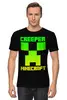Заказать мужскую футболку в Москве. Футболка классическая MINECRAFT CREEPER от vista12761@rambler.ru - готовые дизайны и нанесение принтов.