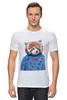Заказать мужскую футболку в Москве. Футболка классическая Красная панда от elia21 - готовые дизайны и нанесение принтов.