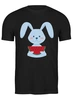Заказать мужскую футболку в Москве. Футболка классическая Кролик с арбузом от skynatural - готовые дизайны и нанесение принтов.