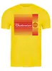 Заказать мужскую футболку в Москве. Футболка классическая Budweiser Manchester United от balden - готовые дизайны и нанесение принтов.