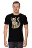 Заказать мужскую футболку в Москве. Футболка классическая Лоскутный кот от Xieros - готовые дизайны и нанесение принтов.