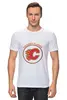 Заказать мужскую футболку в Москве. Футболка классическая Calgary Flames от kspsshop - готовые дизайны и нанесение принтов.