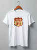 Заказать мужскую футболку в Москве. Футболка классическая Route 66 от Анна Андреева - готовые дизайны и нанесение принтов.