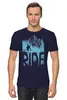 Заказать мужскую футболку в Москве. Футболка классическая Ski Ride от oneredfoxstore@gmail.com - готовые дизайны и нанесение принтов.