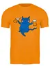 Заказать мужскую футболку в Москве. Футболка классическая Котик с пивом от T-shirt print  - готовые дизайны и нанесение принтов.