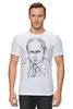 Заказать мужскую футболку в Москве. Футболка классическая Путин от Дария Вовк - готовые дизайны и нанесение принтов.