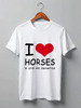 Заказать мужскую футболку в Москве. Футболка классическая I love horses от Antaya - готовые дизайны и нанесение принтов.