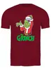 Заказать мужскую футболку в Москве. Футболка классическая Grinch от T-shirt print  - готовые дизайны и нанесение принтов.