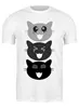 Заказать мужскую футболку в Москве. Футболка классическая Минималистичные коты от rosenhip - готовые дизайны и нанесение принтов.