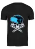 Заказать мужскую футболку в Москве. Футболка классическая Череп в кепке от denis01001 - готовые дизайны и нанесение принтов.