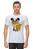 Заказать мужскую футболку в Москве. Футболка классическая Лисенок панда от Little Pets - готовые дизайны и нанесение принтов.