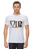 Заказать мужскую футболку в Москве. Футболка классическая VIP Status от sarafanshop - готовые дизайны и нанесение принтов.