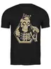 Заказать мужскую футболку в Москве. Футболка классическая Skeleton king drinking beer от Leichenwagen - готовые дизайны и нанесение принтов.