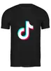 Заказать мужскую футболку в Москве. Футболка классическая TikTok  от DESIGNER   - готовые дизайны и нанесение принтов.