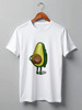 Заказать мужскую футболку в Москве. Футболка классическая Avocado 🥑  от @kristy_art_k  - готовые дизайны и нанесение принтов.