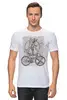 Заказать мужскую футболку в Москве. Футболка классическая Bike Punk Cat от oneredfoxstore@gmail.com - готовые дизайны и нанесение принтов.
