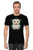 Заказать мужскую футболку в Москве. Футболка классическая Owl Here от oneredfoxstore@gmail.com - готовые дизайны и нанесение принтов.