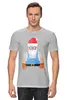 Заказать мужскую футболку в Москве. Футболка классическая Дед Мороз-строитель от Romanova - готовые дизайны и нанесение принтов.