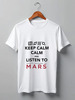Заказать мужскую футболку в Москве. Футболка классическая Keep calm and listen to 30stm от prettydisaster - готовые дизайны и нанесение принтов.