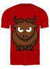 Заказать мужскую футболку в Москве. Футболка классическая злой бык от EDJEY  - готовые дизайны и нанесение принтов.
