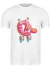 Заказать мужскую футболку в Москве. Футболка классическая donut and sausage от ANDREI M - готовые дизайны и нанесение принтов.