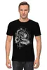 Заказать мужскую футболку в Москве. Футболка классическая Black-white Lion  от Анастасия Авина - готовые дизайны и нанесение принтов.