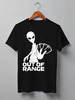 Заказать мужскую футболку в Москве. Футболка классическая Alien 👽 Out of range от Алексей OUTOFRANGE - готовые дизайны и нанесение принтов.