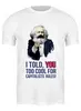 Заказать мужскую футболку в Москве. Футболка классическая Карл Маркс от Рустам Юсупов - готовые дизайны и нанесение принтов.