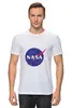 Заказать мужскую футболку в Москве. Футболка классическая NASA | НАСА от The Spaceway  - готовые дизайны и нанесение принтов.