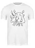 Заказать мужскую футболку в Москве. Футболка классическая Mushrooms Skull от oneredfoxstore@gmail.com - готовые дизайны и нанесение принтов.