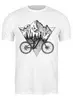 Заказать мужскую футболку в Москве. Футболка классическая Mountain BIke от oneredfoxstore@gmail.com - готовые дизайны и нанесение принтов.