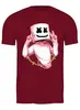 Заказать мужскую футболку в Москве. Футболка классическая Marshmello              от T-shirt print  - готовые дизайны и нанесение принтов.