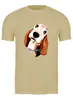 Заказать мужскую футболку в Москве. Футболка классическая Смешная собачка  от ПРИНТЫ ПЕЧАТЬ  - готовые дизайны и нанесение принтов.