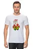 Заказать мужскую футболку в Москве. Футболка классическая Санта от THE_NISE  - готовые дизайны и нанесение принтов.