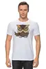 Заказать мужскую футболку в Москве. Футболка классическая Owl Here от oneredfoxstore@gmail.com - готовые дизайны и нанесение принтов.
