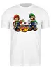 Заказать мужскую футболку в Москве. Футболка классическая Mario&Luigi от balden - готовые дизайны и нанесение принтов.