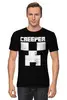 Заказать мужскую футболку в Москве. Футболка классическая MINECRAFT CREEPER от vista12761@rambler.ru - готовые дизайны и нанесение принтов.