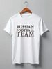 Заказать мужскую футболку в Москве. Футболка классическая Russian Football Team от Антон Мишин - готовые дизайны и нанесение принтов.