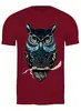 Заказать мужскую футболку в Москве. Футболка классическая Мудрая сова от BAD OWL - готовые дизайны и нанесение принтов.