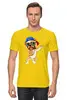 Заказать мужскую футболку в Москве. Футболка классическая Собака в танце от Print design  - готовые дизайны и нанесение принтов.
