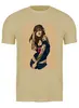 Заказать мужскую футболку в Москве. Футболка классическая Девушка с плеером от godsmack - готовые дизайны и нанесение принтов.